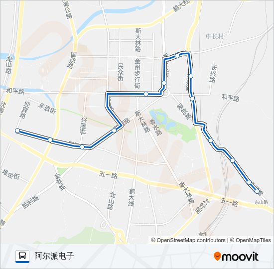 金州106路 Bus Line Map