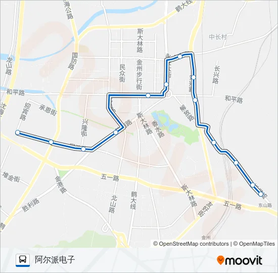 金州106路 Bus Line Map