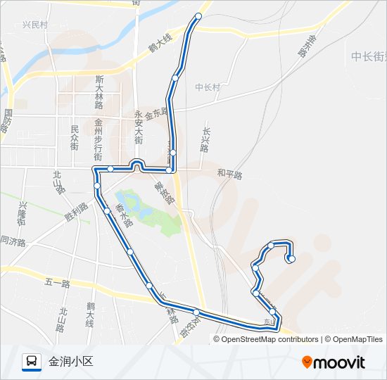 公交金州108路的线路图