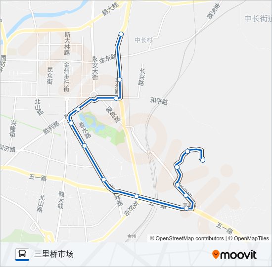 公交金州108路的线路图