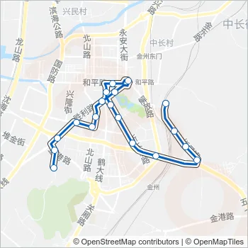 金州111路 Bus Line Map