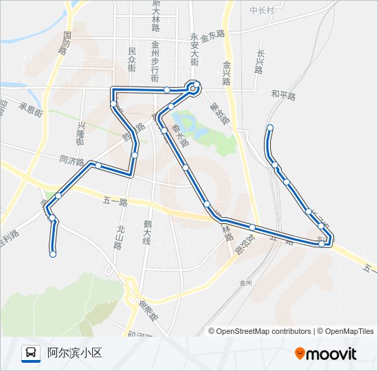 公交金州111路的线路图