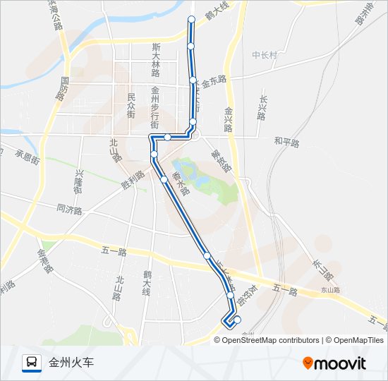 公交金州112路的线路图