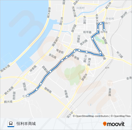 金州201路路线:日程,站点和地图-恒利丰商城