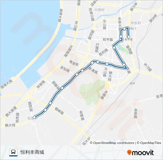 公交金州201路的线路图