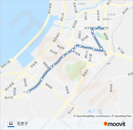 公交金州201路的线路图