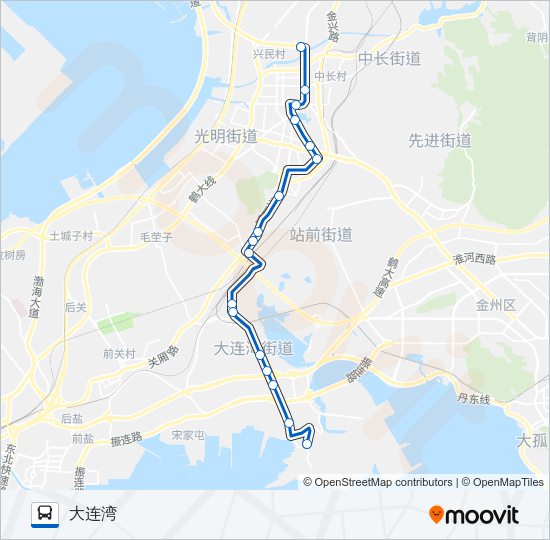 公交金州202路的线路图