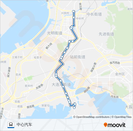 公交金州202路的线路图