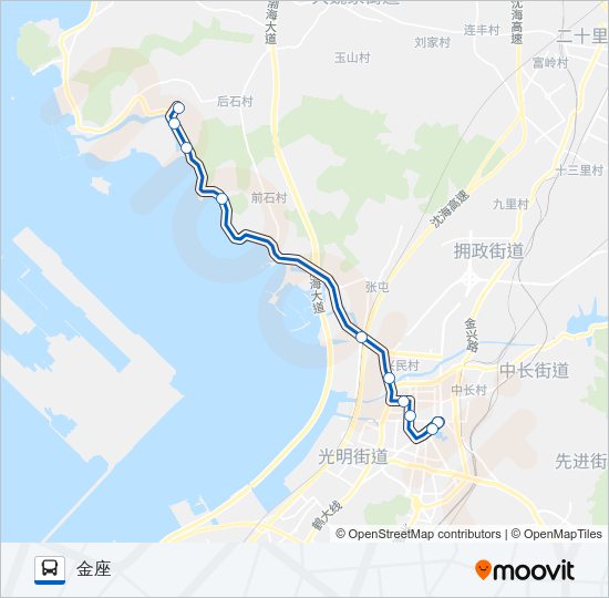 公交金州503路的线路图