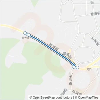 1号临时公交线 Bus Line Map