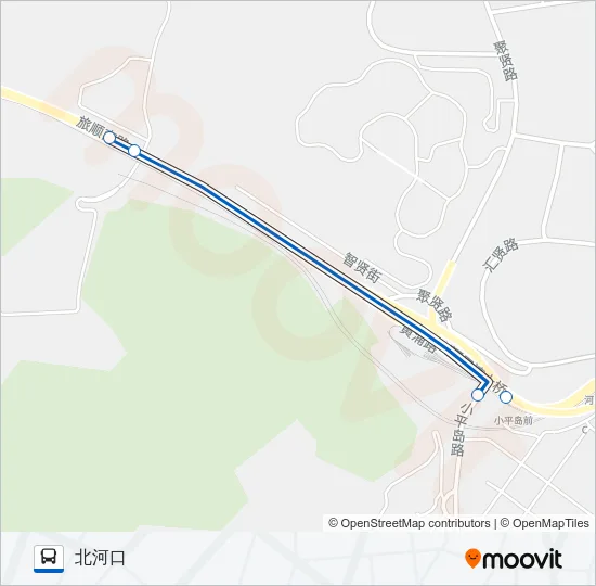 公交1号临时公交路的线路图