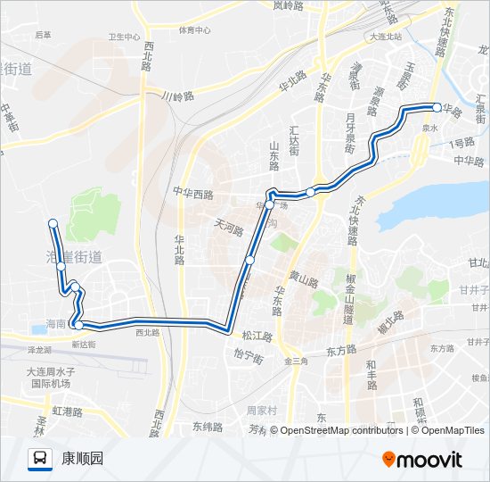 公交38大站快车路的线路图