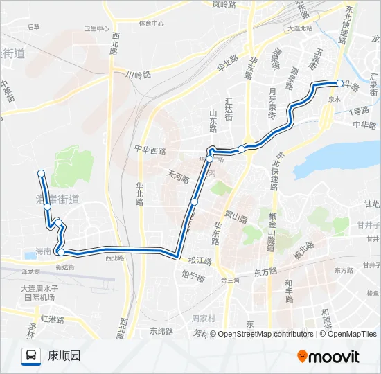 公交38大站快车路的线路图