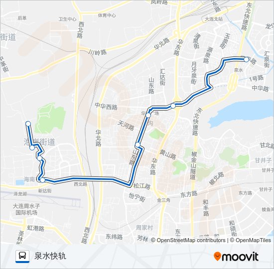 公交38大站快车路的线路图