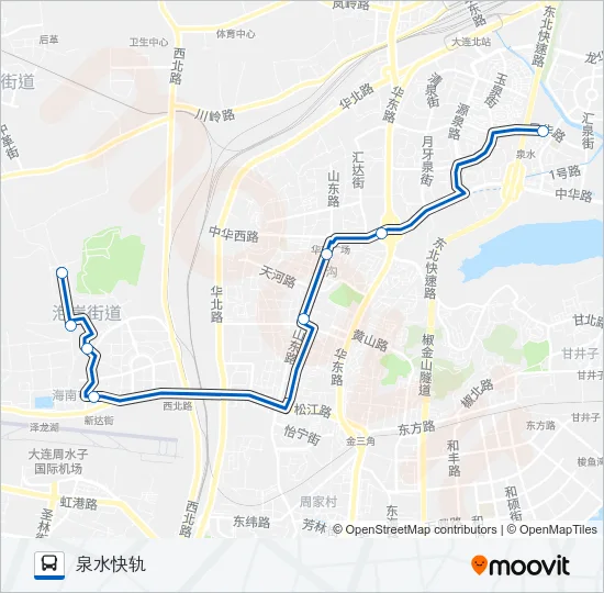 公交38大站快车路的线路图
