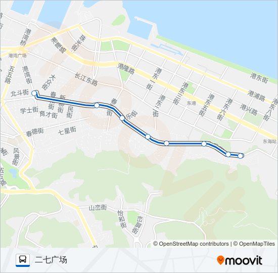 公交529区间车路的线路图