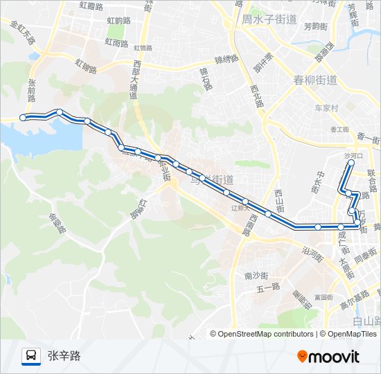 705路区间车 bus Line Map