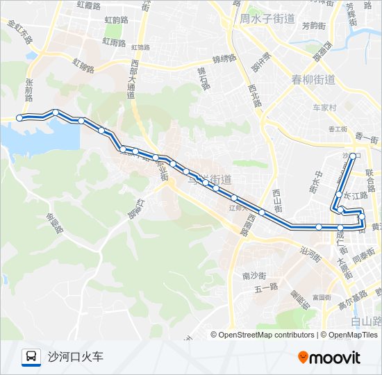 705路公交车路线图图片