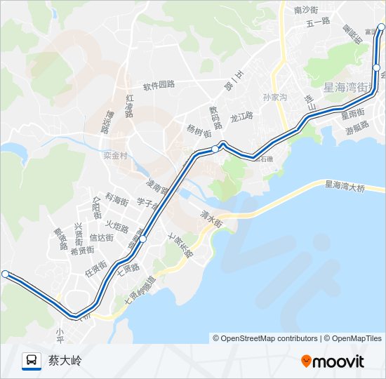 公交临时路2号线路的线路图