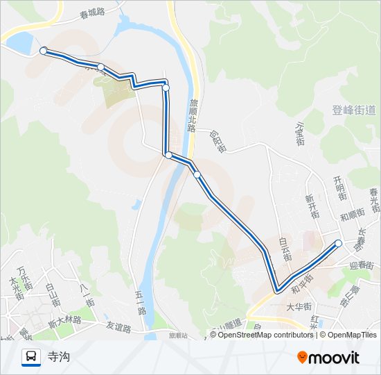 公交旅顺口4晚间路的线路图
