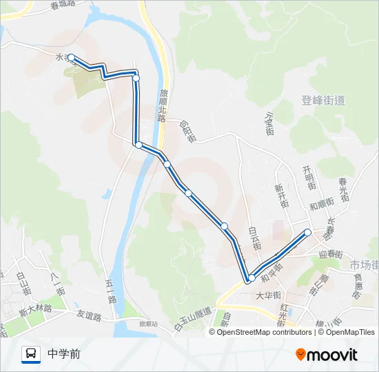 旅顺口4路晚间 Bus Line Map