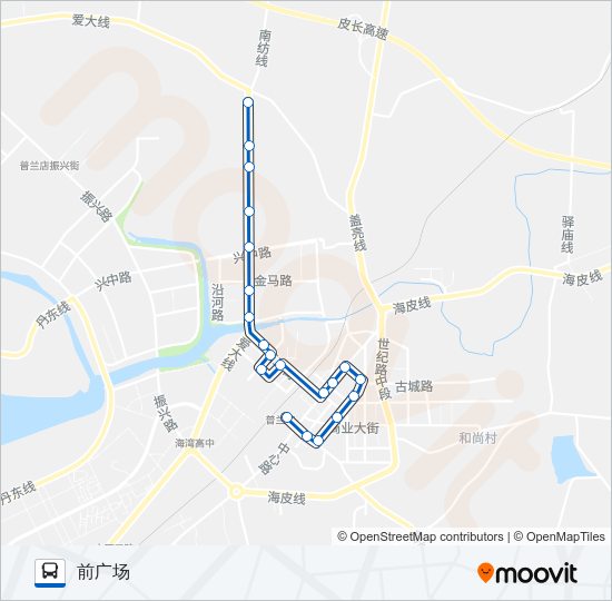 公交普兰店101路的线路图