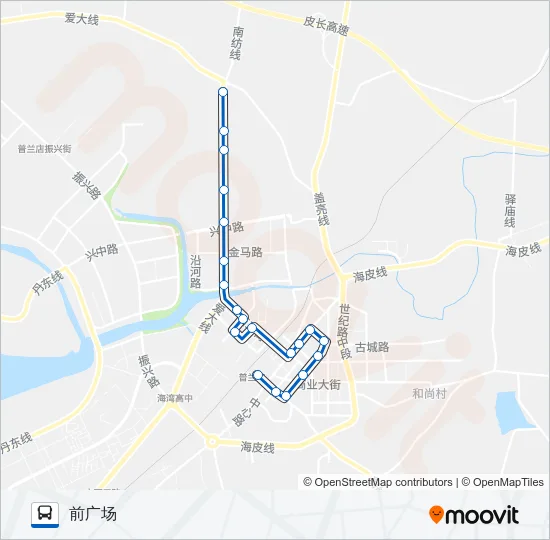 公交普兰店101路的线路图