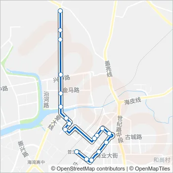 普兰店101路 Bus Line Map
