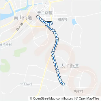 普兰店102路 Bus Line Map