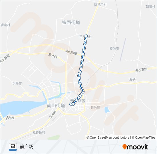 公交普兰店103路的线路图
