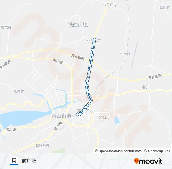 公交普兰店103路的线路图