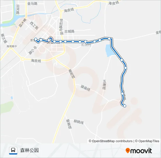 公交普兰店104路的线路图