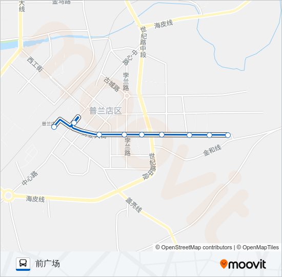 公交普兰店104路的线路图