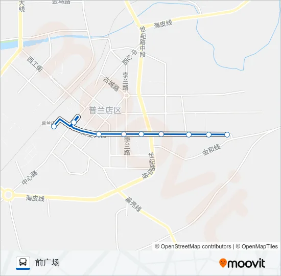 公交普兰店104路的线路图