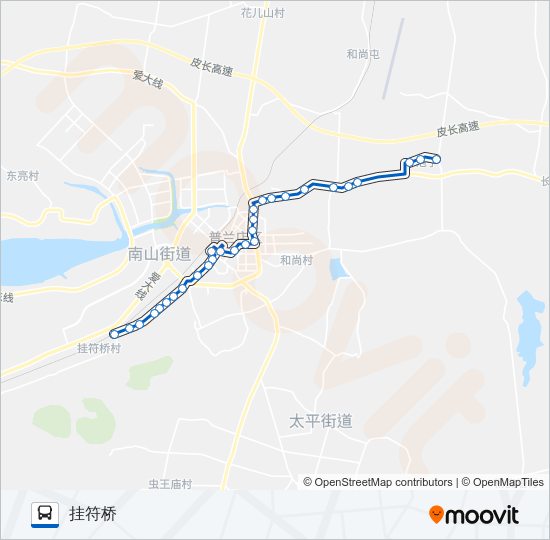 普兰店105路 bus Line Map