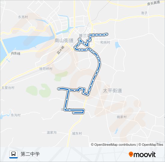 公交普兰店106路的线路图