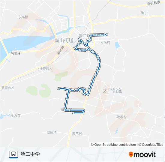 普兰店106路 Bus Line Map