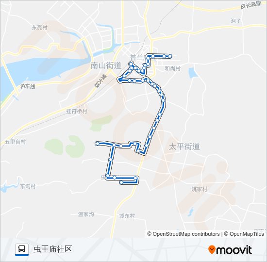 公交普兰店106路的线路图
