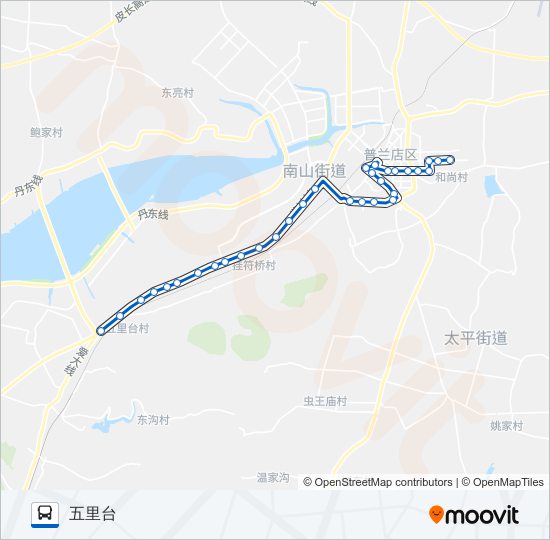 普兰店107路 bus Line Map