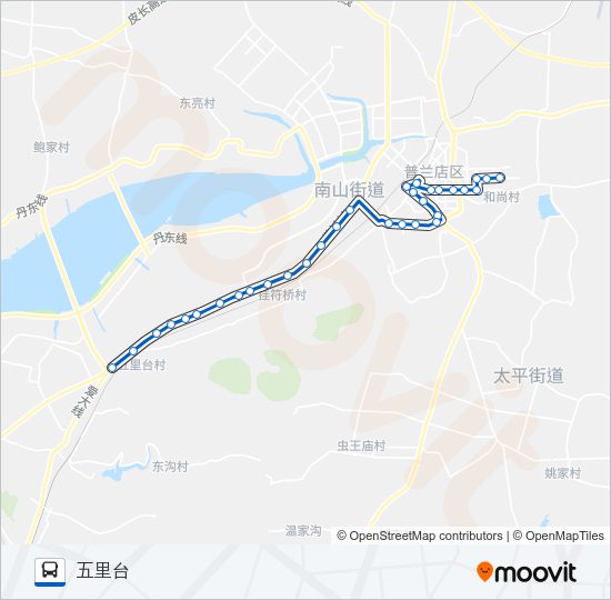 公交普兰店107路的线路图