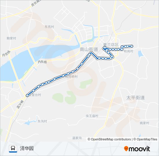 公交普兰店107路的线路图