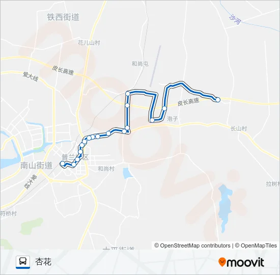 普兰店108路 Bus Line Map