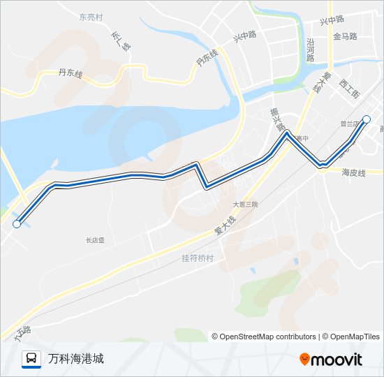 普兰店109路 Bus Line Map