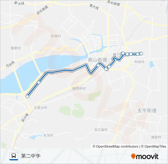 公交普兰店201路的线路图