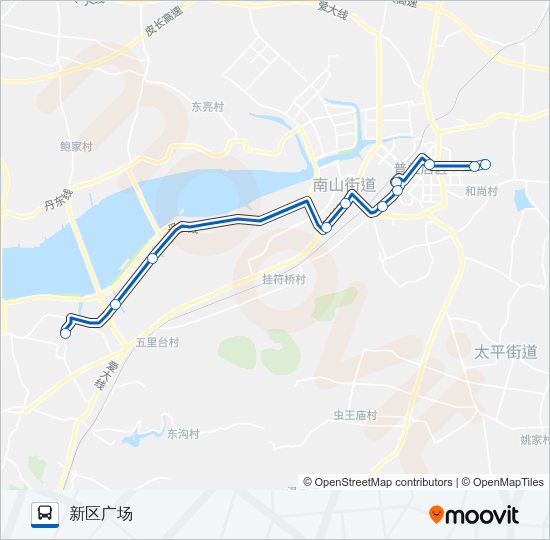 公交普兰店201路的线路图