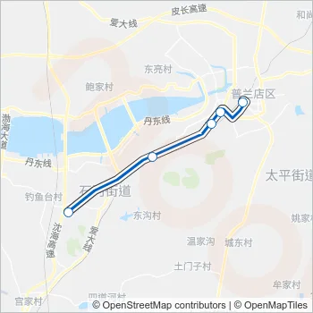 普兰店202路 Bus Line Map