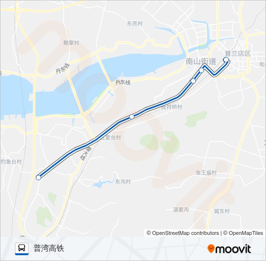 普兰店202路 Bus Line Map