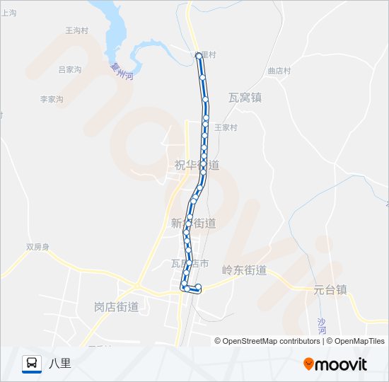 瓦房店1路八里 bus Line Map