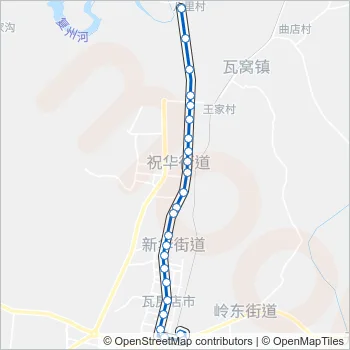 瓦房店1路八里 Bus Line Map
