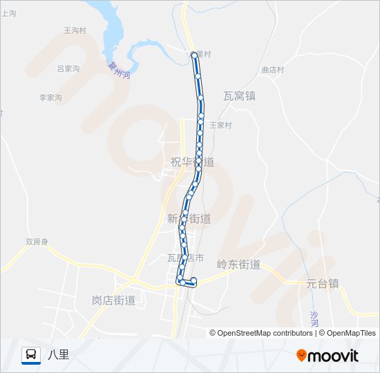 瓦房店1路八里 Bus Line Map